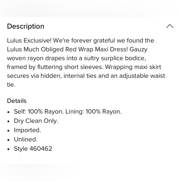 🆕 LuLu’s Much Obliged Red Wrap Maxi Dress, Size L - Picture 10 of 10